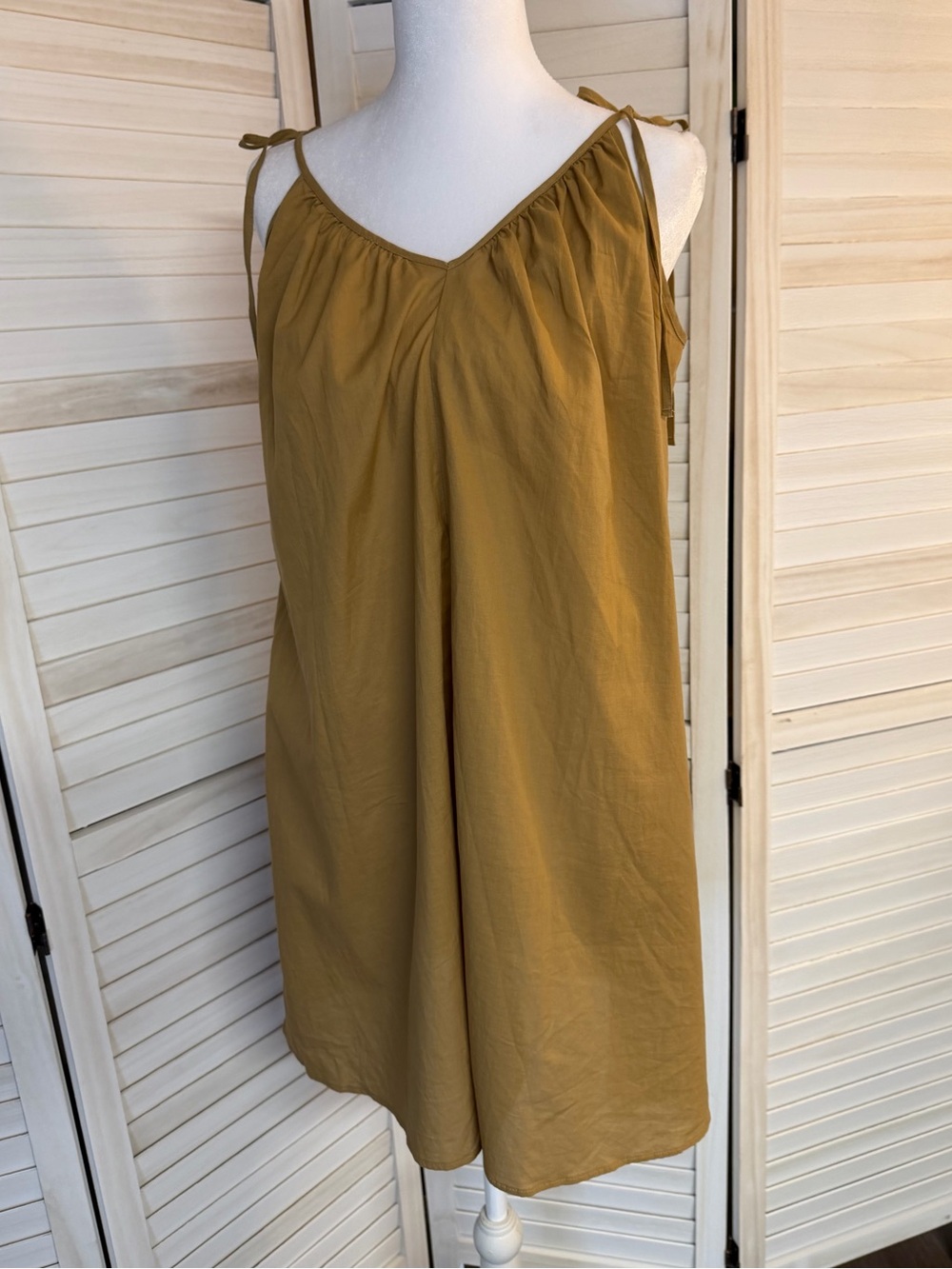 H&M Mini Dress with Tie Straps Tan Sz S NWOT NEVER WORN